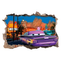 Vinilos disney cars 2 agujero pared 3d